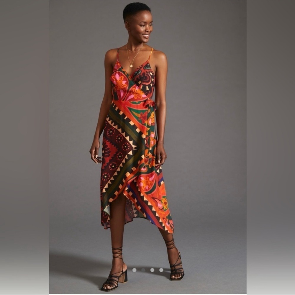 Farm Rio Anthropologie Hanky Wrap Dress
